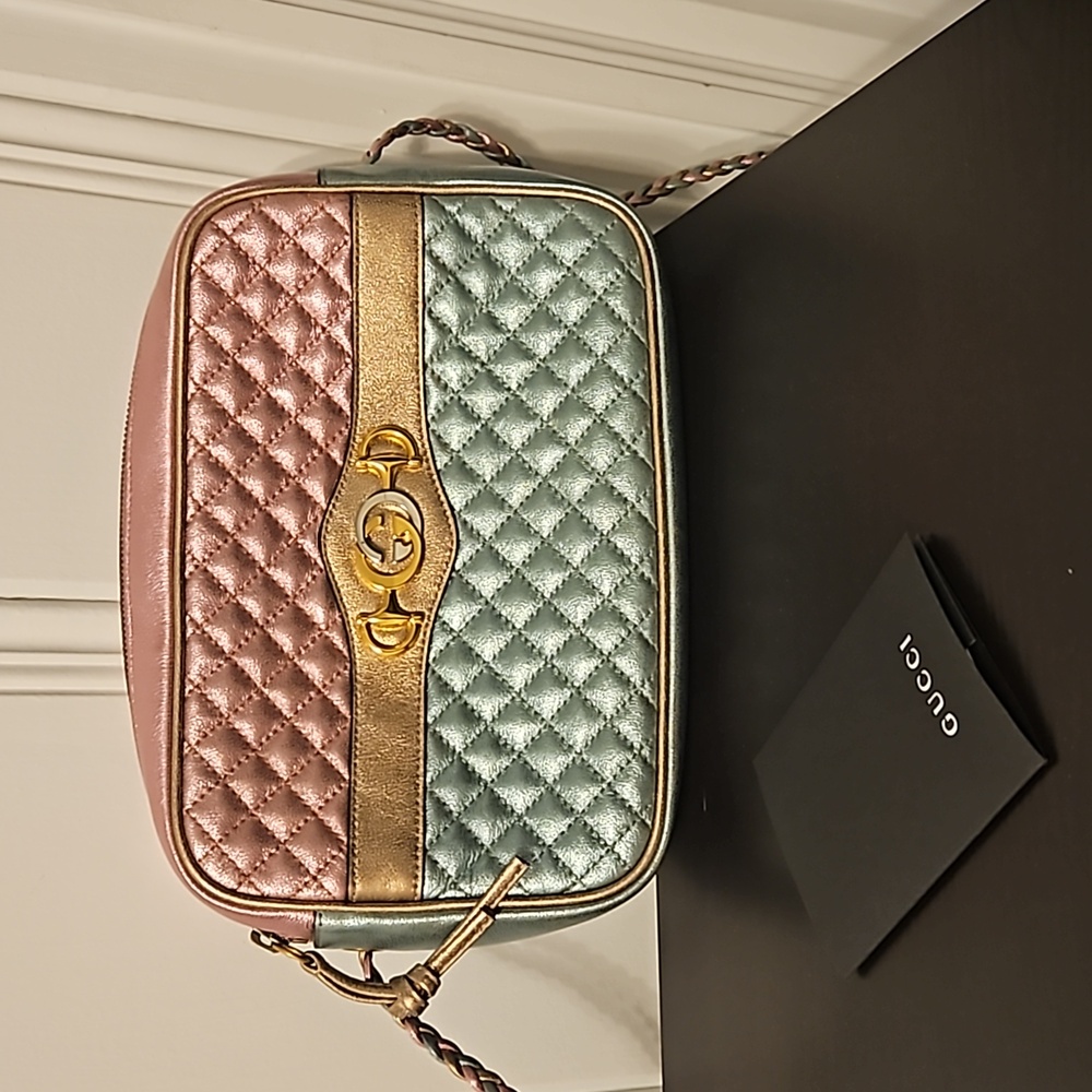 Gucci Trapuntata Pink and Blue Bag